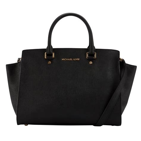 sac michael kors noir|michael kors large satchel bag.